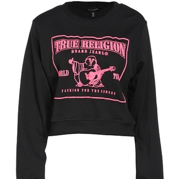 True Religion Sweaters True Religion Cropped Crewneck Sweater